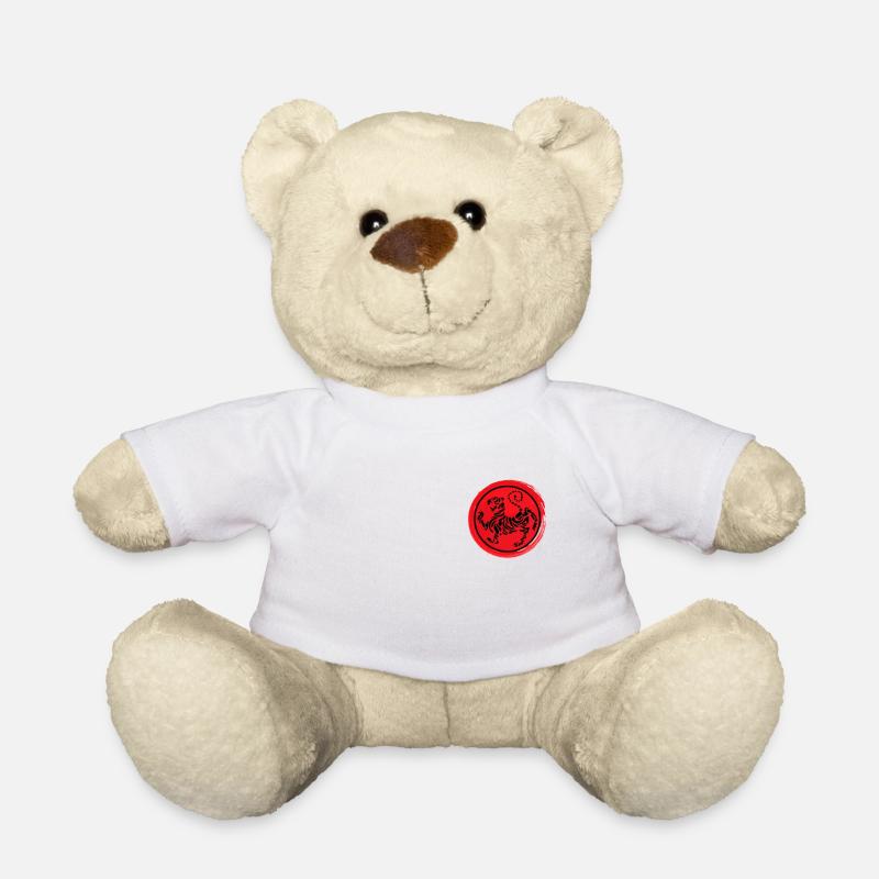 Karate Shotokan Tiger Logo - Teddy - Weiß