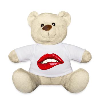 Des lèvres expressives avec de la brillance - Nounours - blanc - Devant