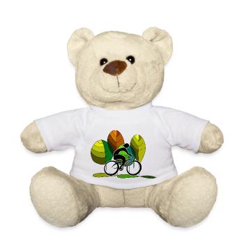 Cyclist - Teddy Bear - white - Front