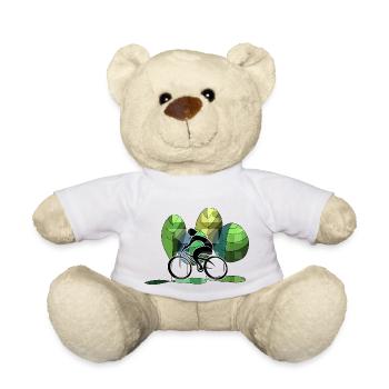 Cyclist - Teddy Bear - white - Front