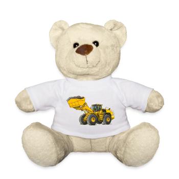 Radlader, Baumaschine - Teddy - Weiß - Vorne