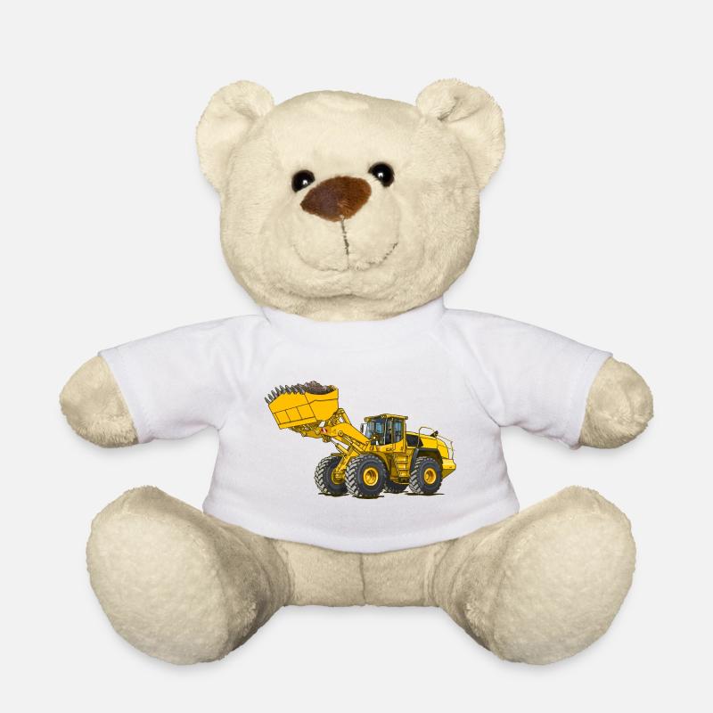 Radlader, Baumaschine - Teddy - Weiß