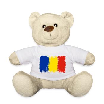 Drapeau français vif Résumé - Nounours - blanc - Devant