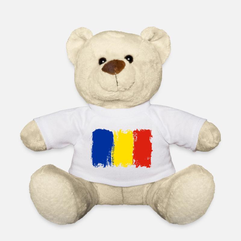 Drapeau français vif Résumé - Nounours - blanc