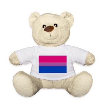 Aufkleber bisexuelle Stolz Flagge Aufkleber Geschenkidee - Teddy - Weiß - Vorne