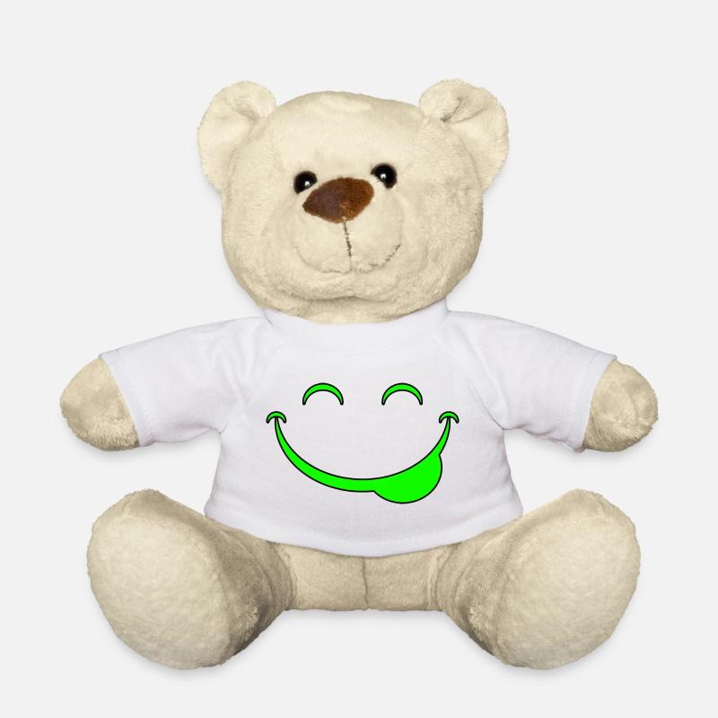 Lustiges Gesicht - Teddy - Weiß