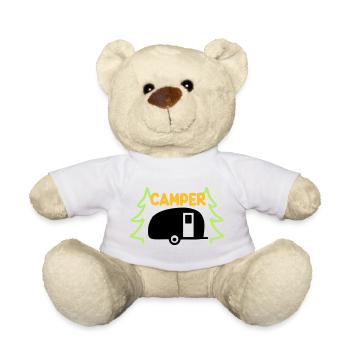 Camper - ready for vacation - Teddy Bear - white - Front