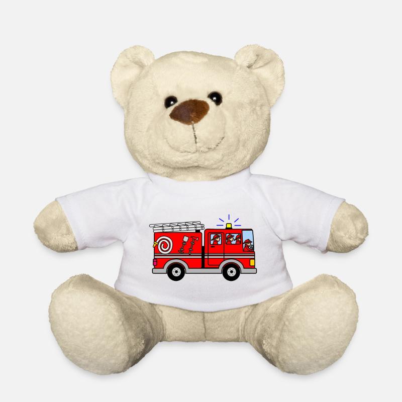 Feuerwehrauto mit Heulensirene - Teddy - Weiß