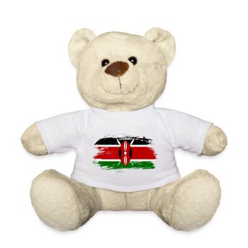 Drapeau du Kenya drapeau - Nounours - blanc - Devant