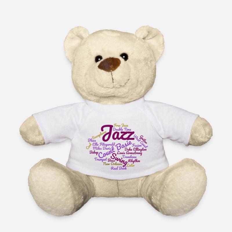 Jazz Tag Cloud violett - Teddy - Weiß