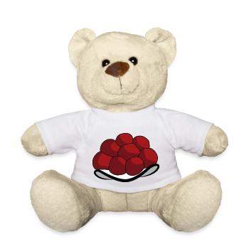 Black Forest Bollenhut Swabian motif - Teddy Bear - white - Front