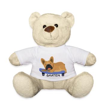 Skaten - Französische Bulldogge - Teddy - Weiß - Vorne