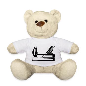 hobel tischler schreiner symbol plane Wood Holz - Teddy - Weiß - Vorne