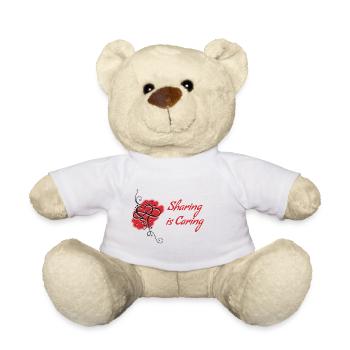 Polyam Sharing ist Caring-Logo - Teddy - Weiß - Vorne