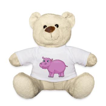 hippo cartoon - Nounours - blanc - Devant