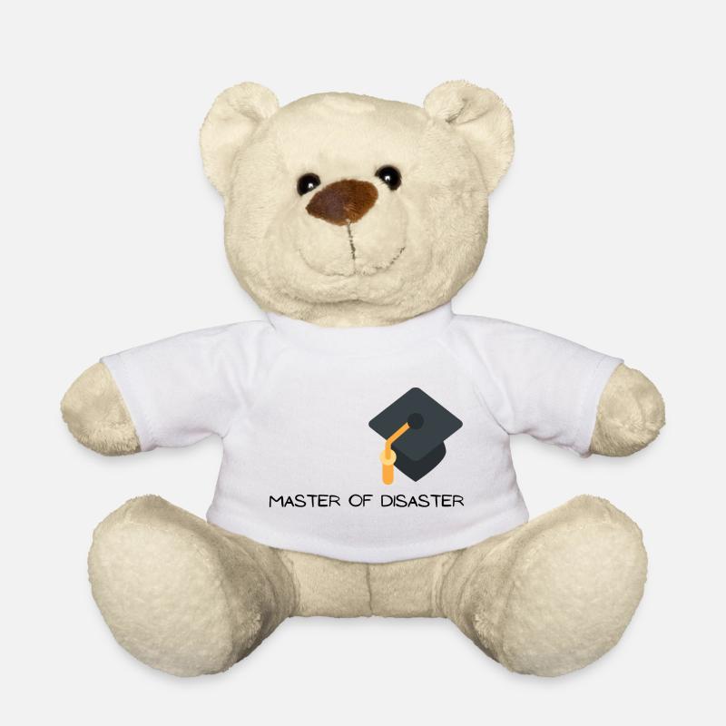 Master of Disaster mit Graduierungshut - Teddy - Weiß
