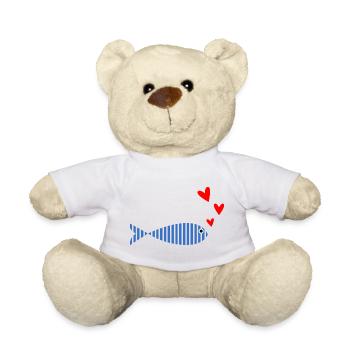 fish. sardine. fish. April fool. sea - Teddy Bear - white - Front