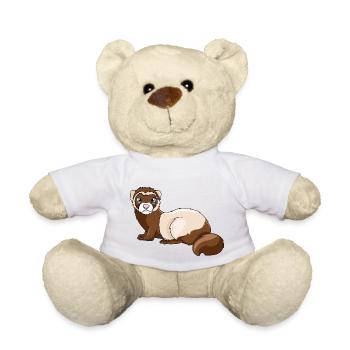 ferret - Teddy Bear - white - Front