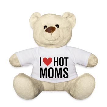J’aime les mamans chaudes - Nounours - blanc - Devant