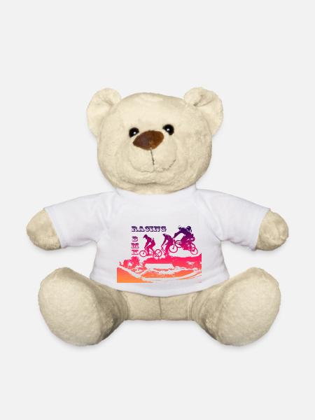 bmx race race racer - Teddy - Weiß