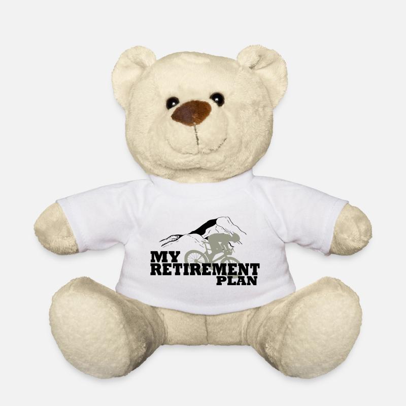 Le vélo est mon plan de retraite - Nounours - blanc