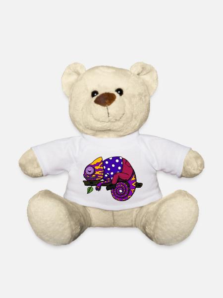 Chamäleon entspannt chillen - Teddy - Weiß