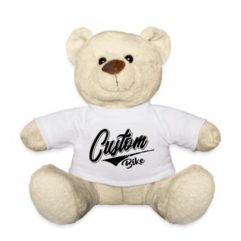 custom bike biker tour rock bobber tuner tuning - Teddy Bear - white - Front