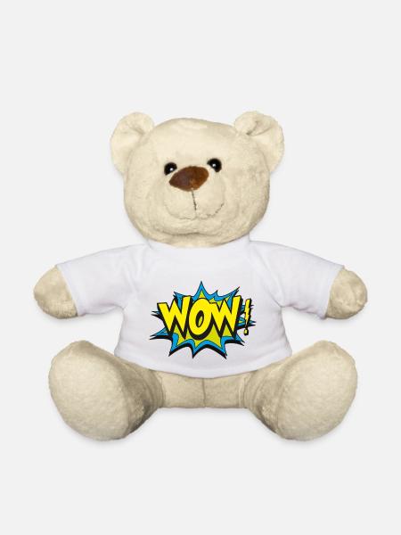 wow - Teddy Bear - white