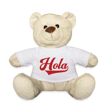 Hola Spanisch Hallo Hawaii Hawaiian Pride Mexikanisch - Teddy - Weiß - Vorne