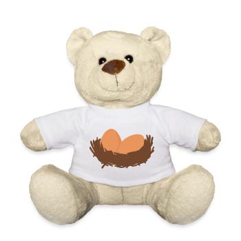 Oeufs Nid Oeufs Pâques - Nounours - blanc - Devant