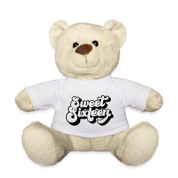 Süßes sechzehn süßes Geschenk zum 16. Geburtstag 16 Jahre alt - Teddy - Weiß - Vorne