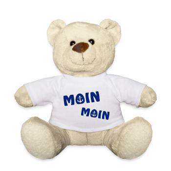 Moin Moin mit Anker - Teddy - Weiß - Vorne