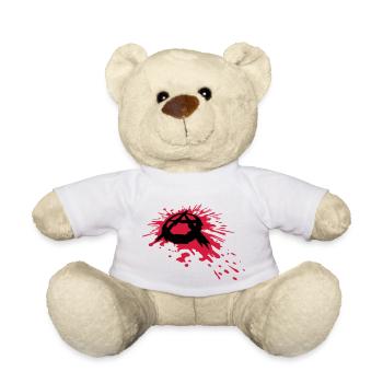 Blut Spritzer Anarchie Symbol - Teddy - Weiß - Vorne