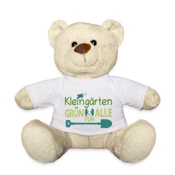 Kleingärten Grün für alle grunge - Teddy - Weiß - Vorne