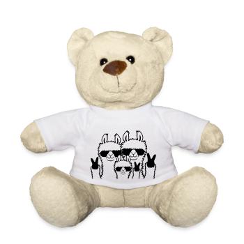 Détendez-vous les parents de lama de la famille - Nounours - blanc - Devant