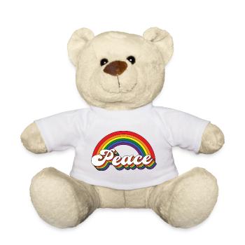 Peace Rainbow - Teddy - Weiß - Vorne