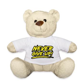 Never Give Up! - Teddy - Weiß - Vorne