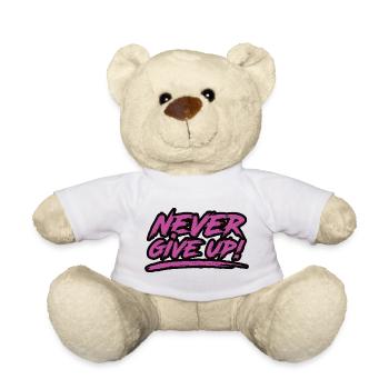 Never Give Up! - Teddy - Weiß - Vorne