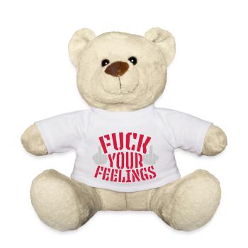 fuck your feelings Mittelfinger - Teddy - Weiß - Vorne