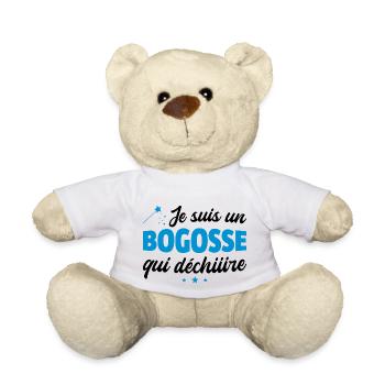 bogosse qui déchire / humour beau-gosse - Nounours - blanc - Devant