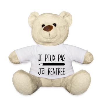 I can't I went back sweatshirt school humor - Teddy Bear - white - Front