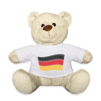National Flag Of Germany (Scribble) - Teddy Bear - white - Front