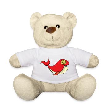 Whale with hypnotizing gaze - Teddy Bear - white - Front