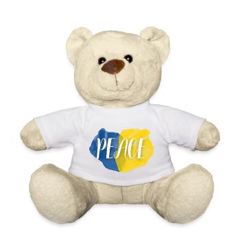 Symbol für den Frieden in der Ukraine - Teddy - Weiß - Vorne