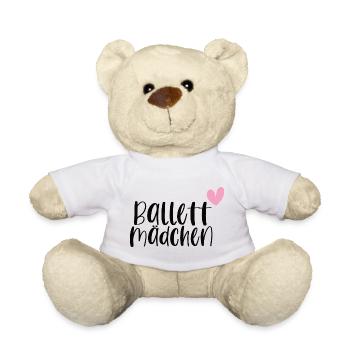 Ballett Mädchen Ballerina Balletttänzerin Geschenk - Teddy - Weiß - Vorne