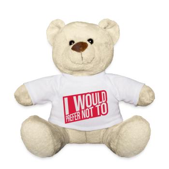 Je préfère ne pas - Nounours - blanc - Devant