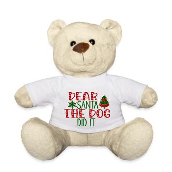 Dear Santa The Dog Did It - Teddy - Weiß - Vorne