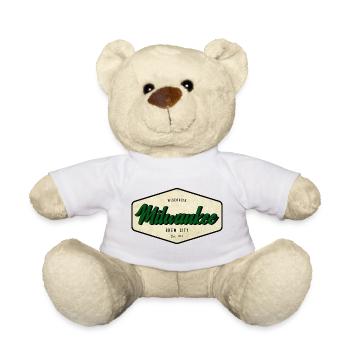 Milwaukee Brewplace Vintage Label - Teddy Bear - white - Front