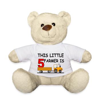 Tractor - Teddy Bear - white - Front