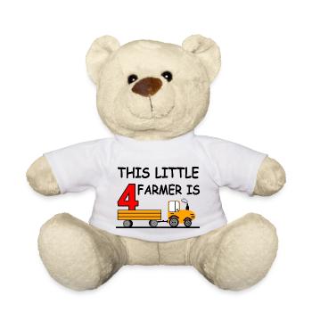 Tractor - Teddy Bear - white - Front